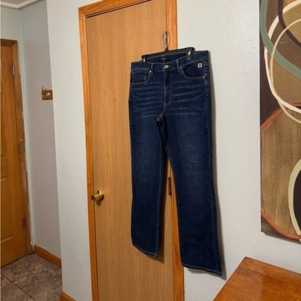 Hilfiger Jeans "Tribeca" Size 16 Dark Wash High-Rise Straight Leg Jeans - EUC